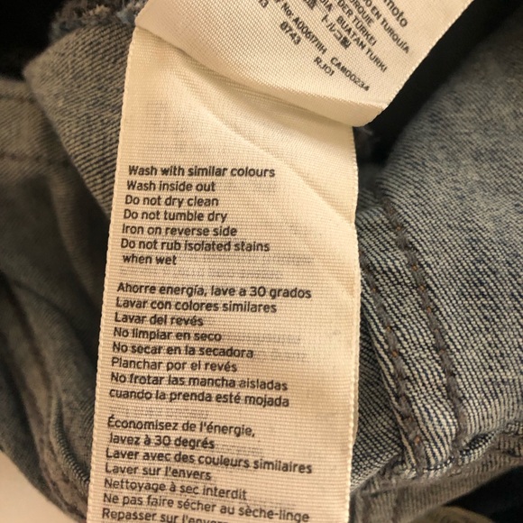 Topshop Moto Jamie Size 30x30 Jeans Blue Stretch Skinny High Rise Distressed Zip - Picture 5 of 8